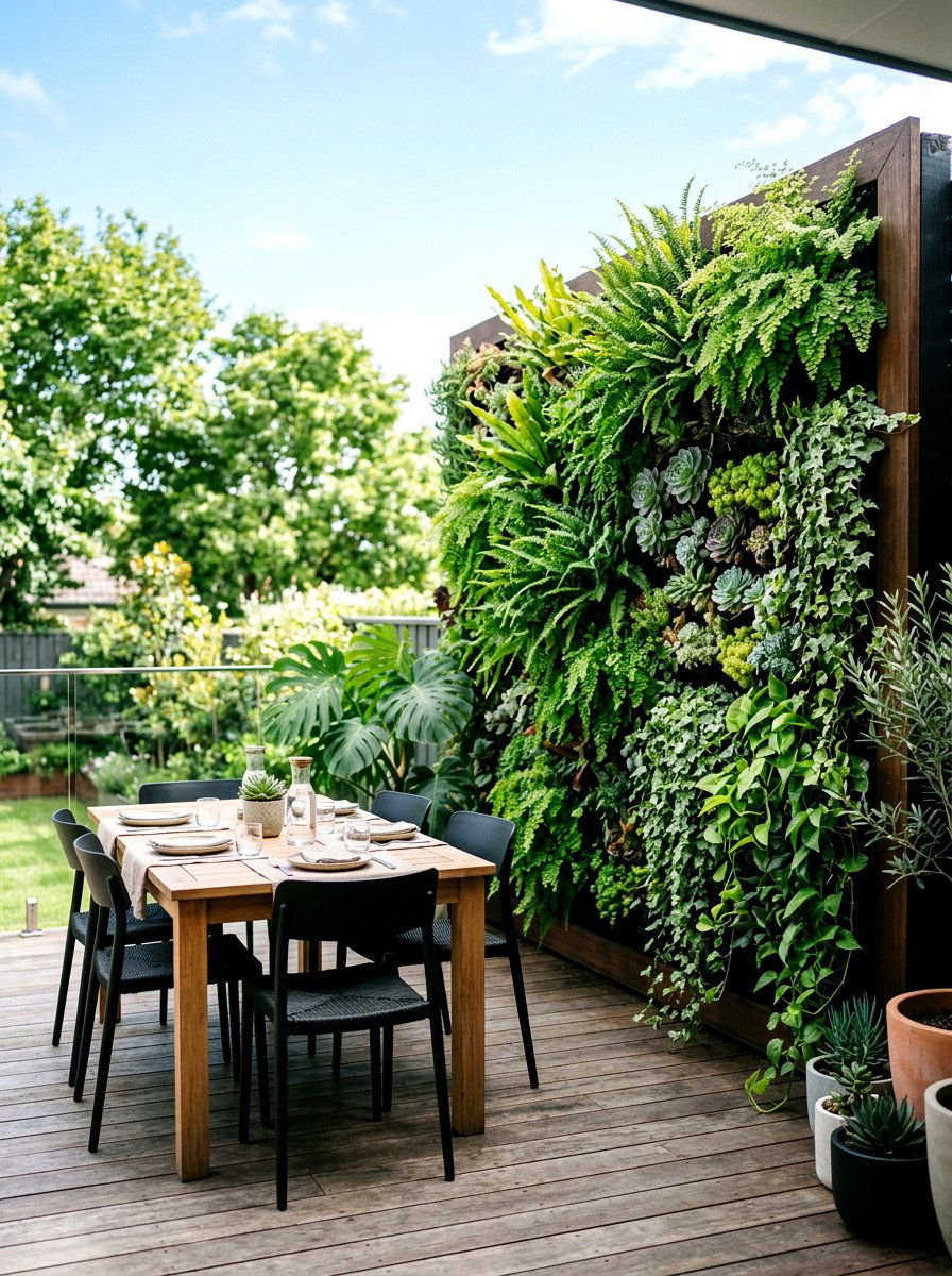 Vertical Garden Deck Screen - 30 deck privacy wall ideas
