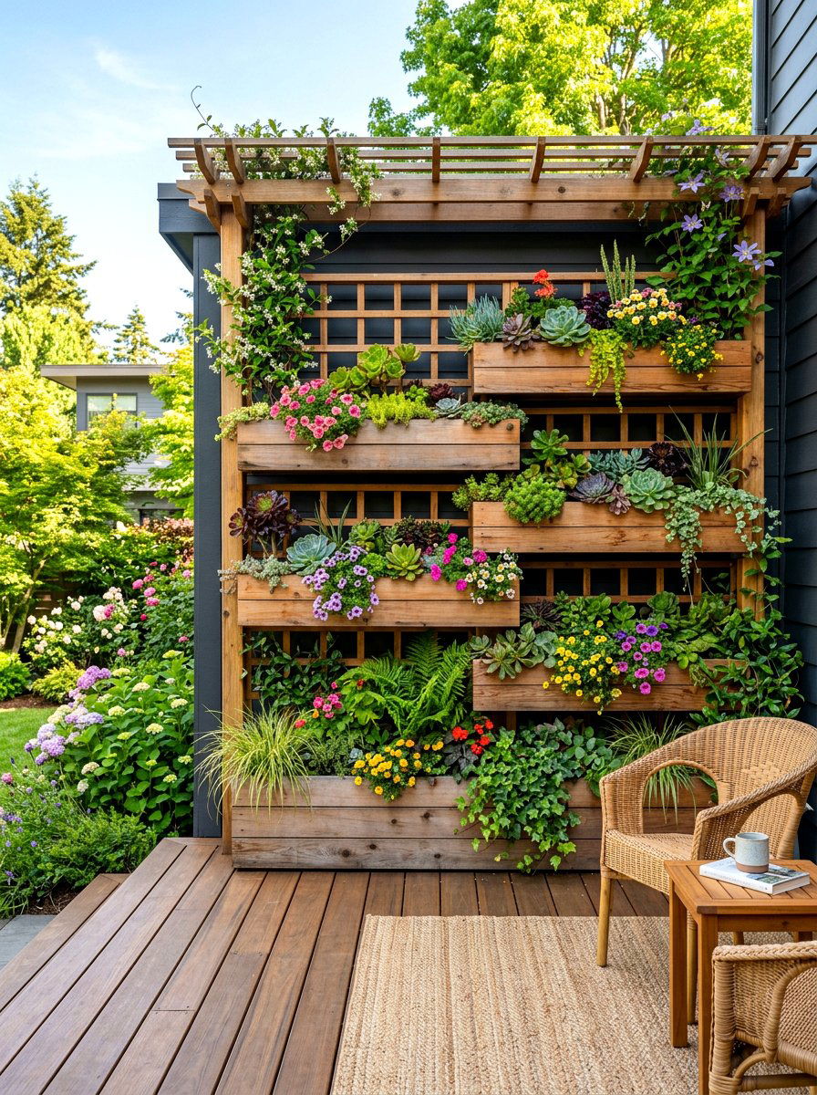 Vertical Garden Enclosure - 30 trash enclosure privacy ideas