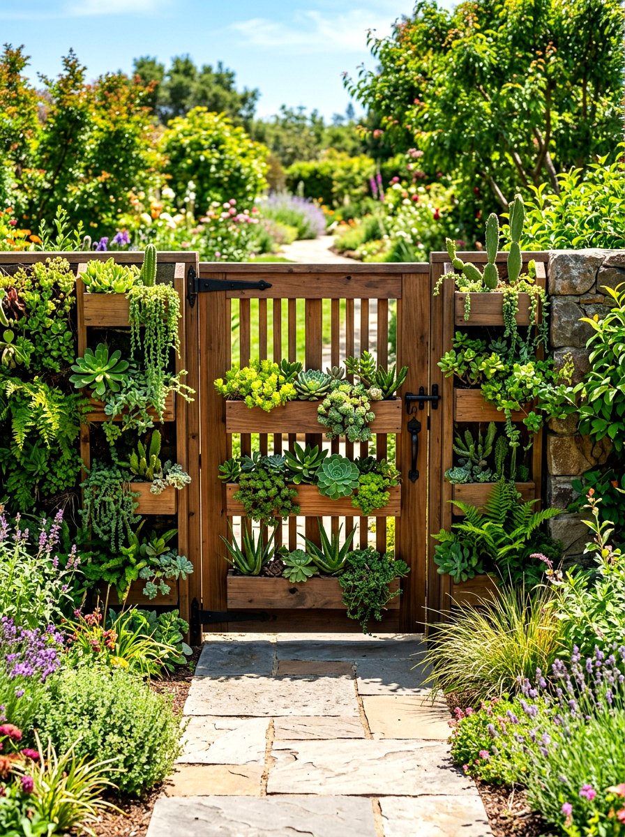 Vertical Garden Gate - 30 garden gate entrance ideas