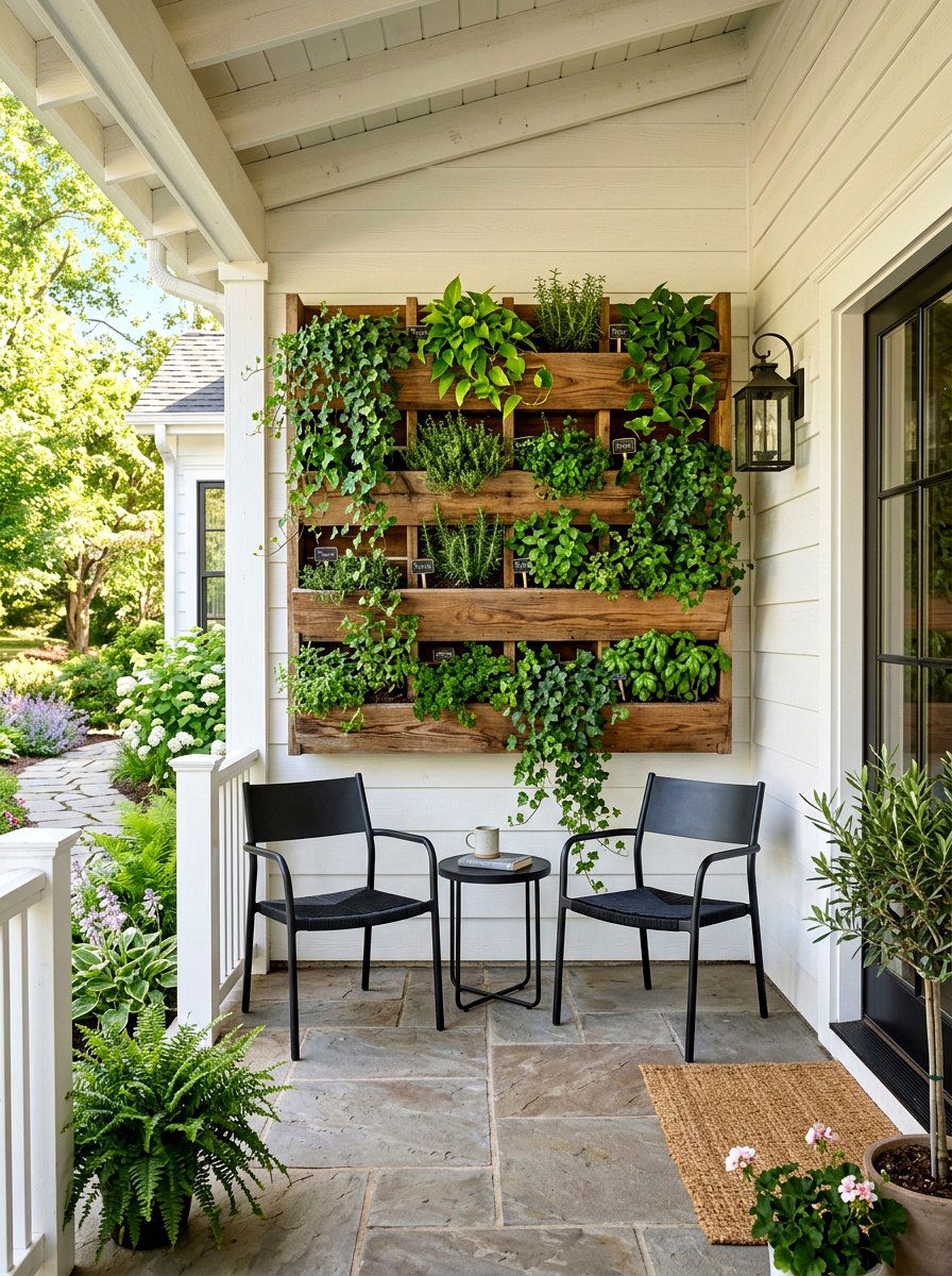 Vertical Garden Porch - 30 summer front porch ideas