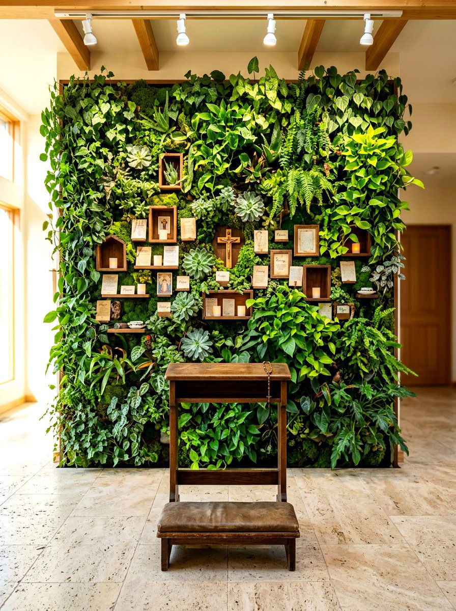 Vertical Garden Prayer Wall - 30 prayer room ideas