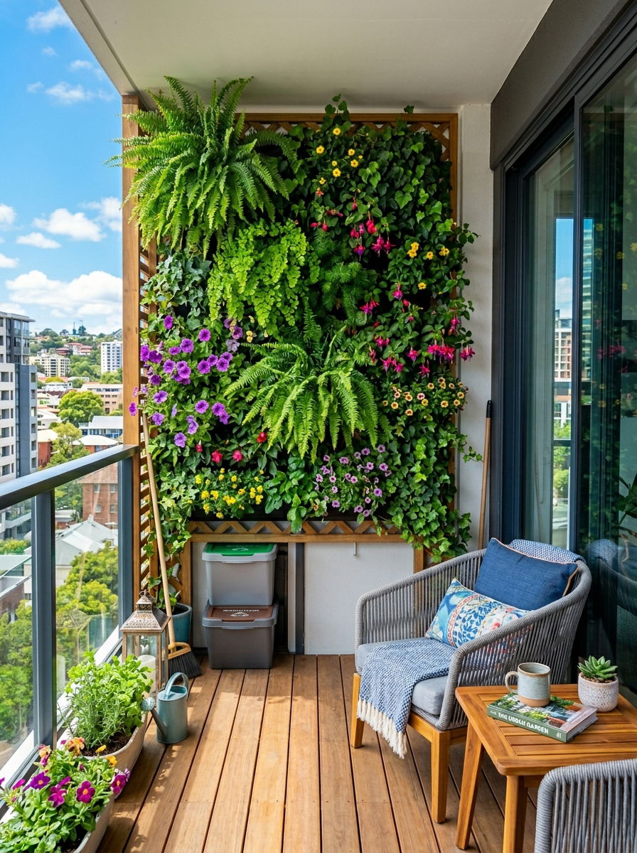 Vertical Garden Privacy Wall - 30 utility area screen ideas