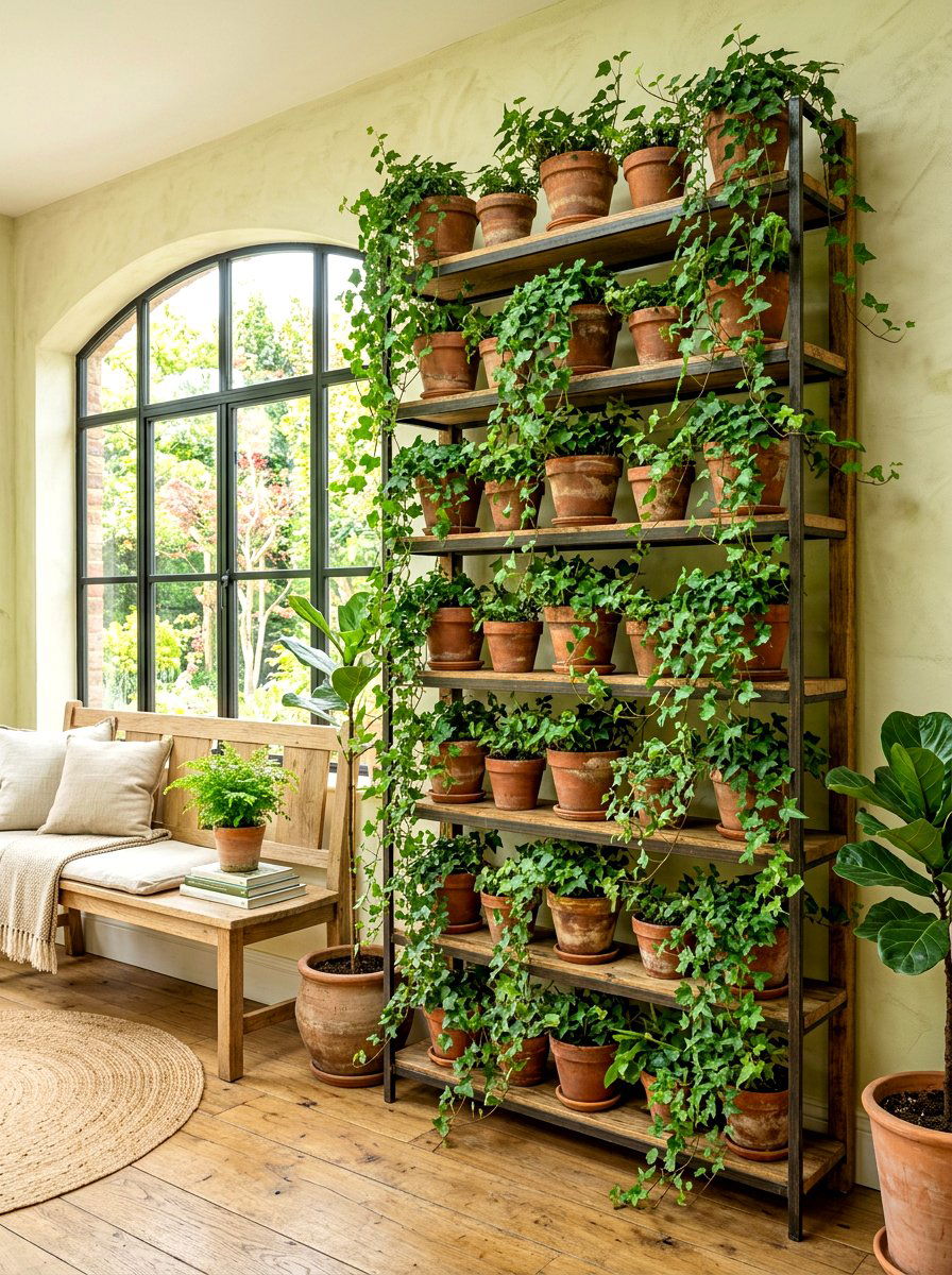 Vertical Garden Rack - 30 room divider apartment aesthetic ideas