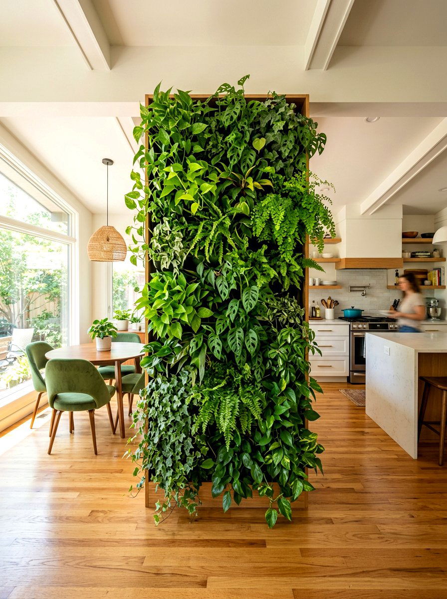 Vertical Garden Screen - 30 freestanding screen divider ideas