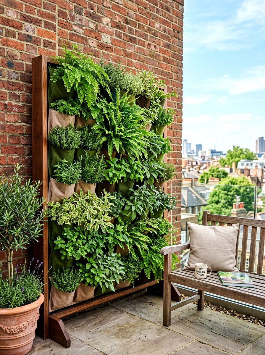 Vertical Garden Screen - 30 freestanding privacy panel ideas