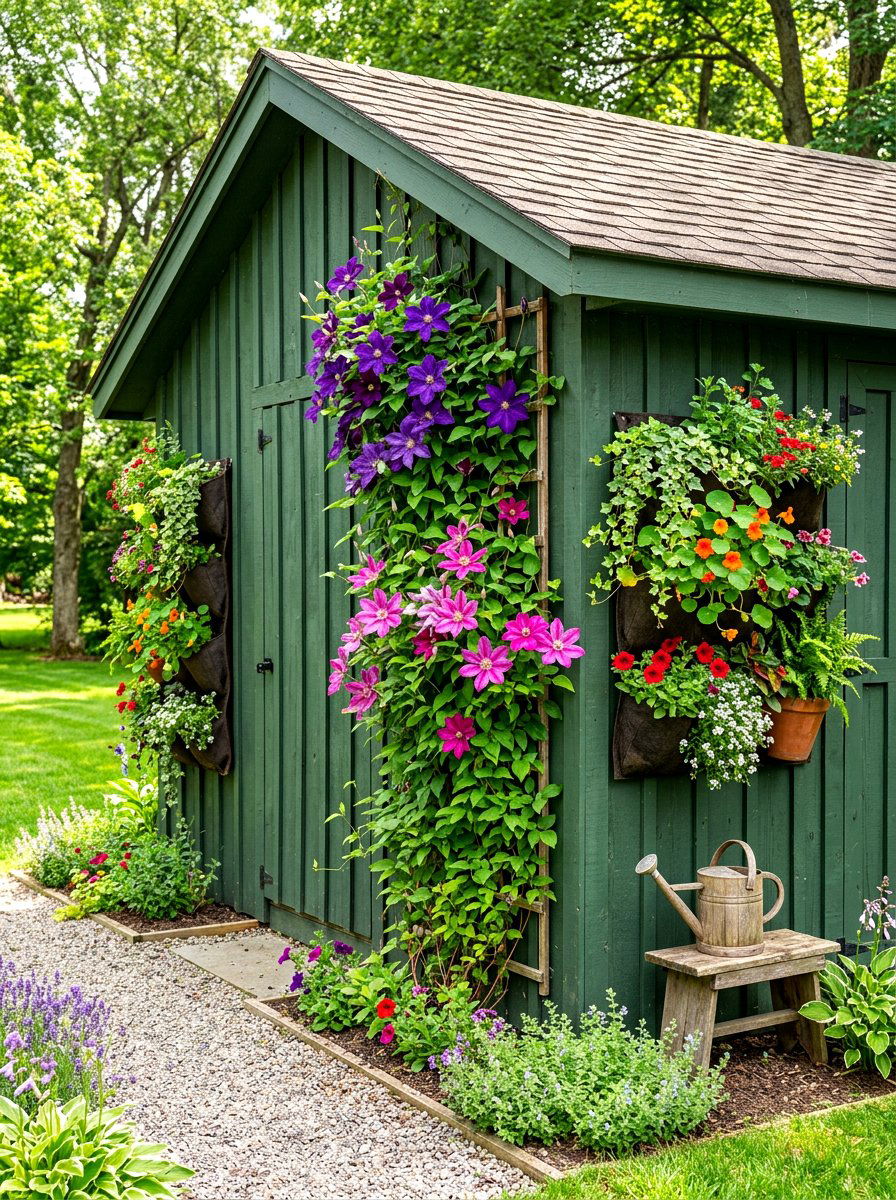 Vertical Garden Shed Walls - 30 potting shed decor ideas