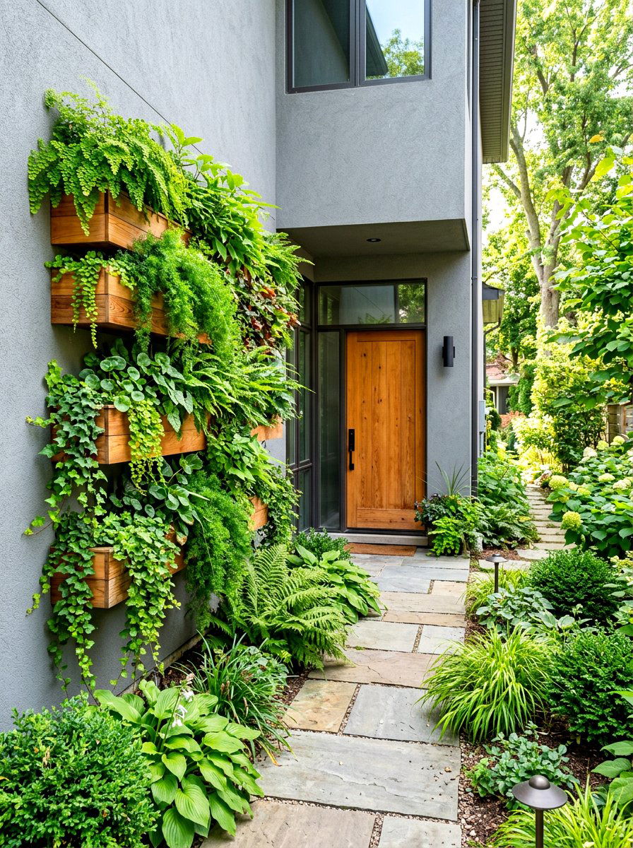 Vertical Garden Side Entrance - 30 side entrance ideas