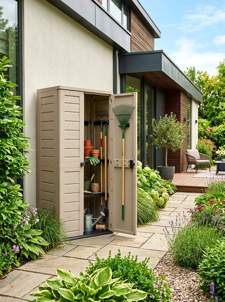 Vertical Garden Tool Shed - 30 garden tool organizer ideas