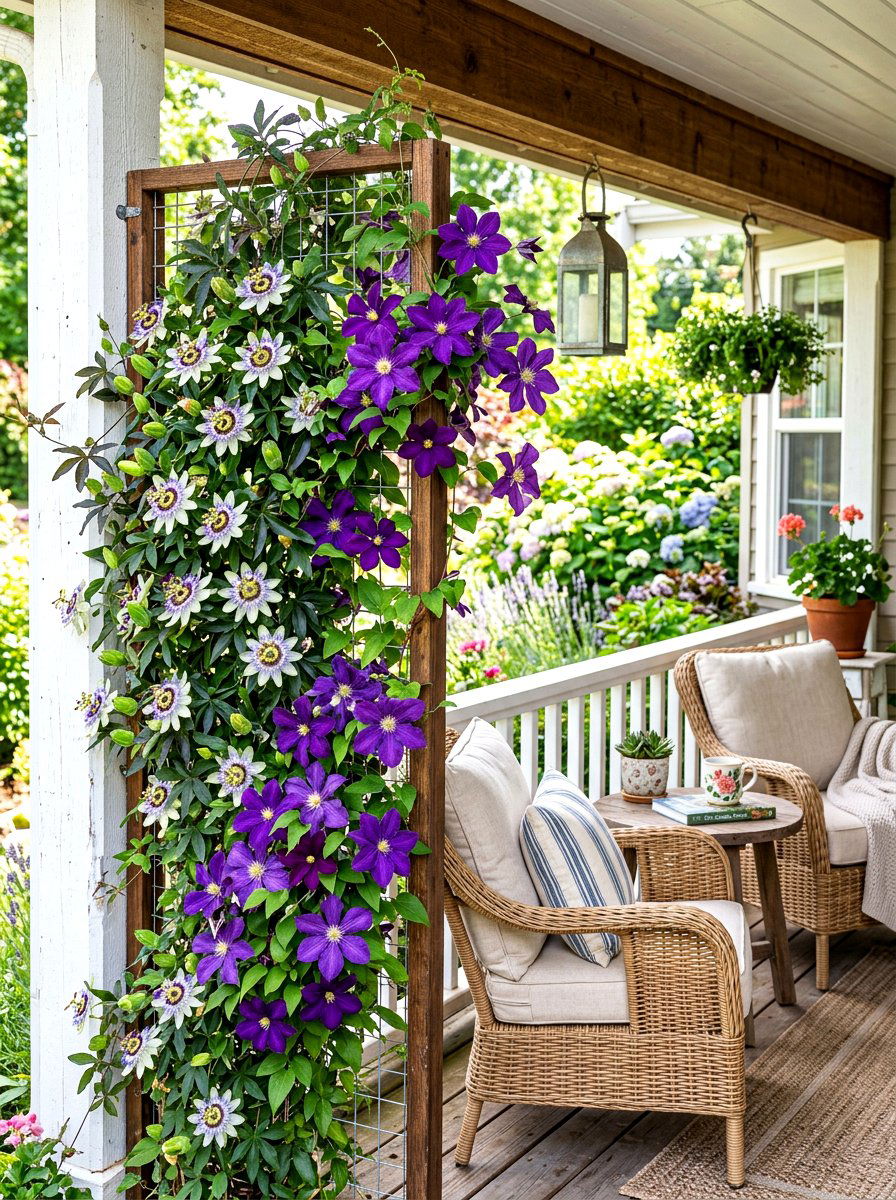 Vertical Garden Trellis - 30 pollinator front yard ideas