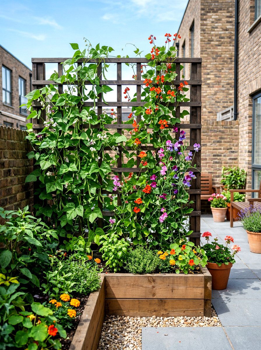 Vertical Garden Trellis Fence - 30 raised bed fence ideas