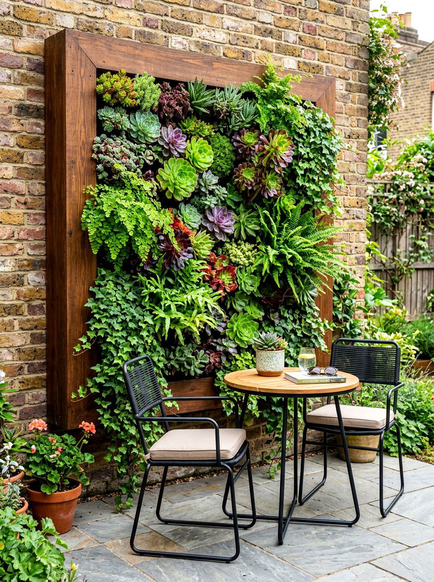 Vertical Garden Wall - 30 backyard retreat ideas