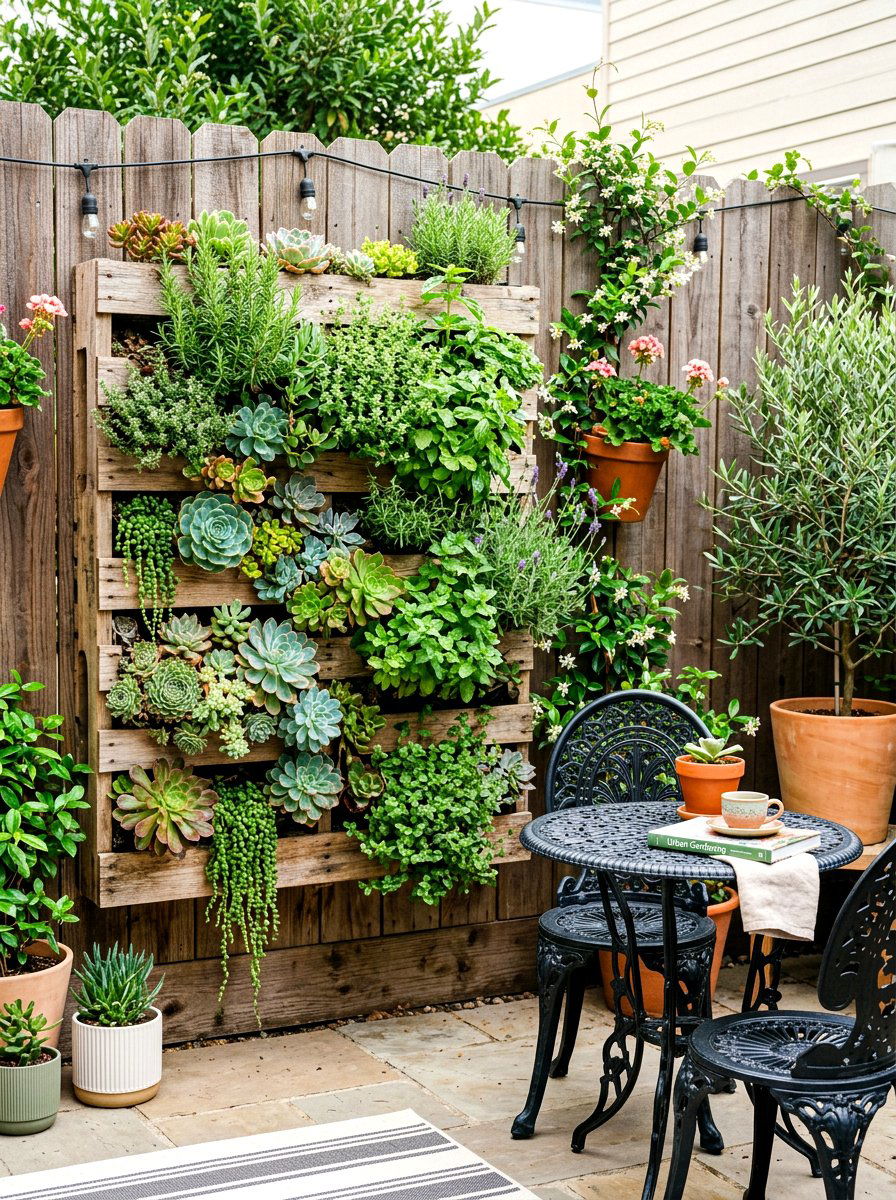 Vertical Garden Wall - 30 budget patio ideas