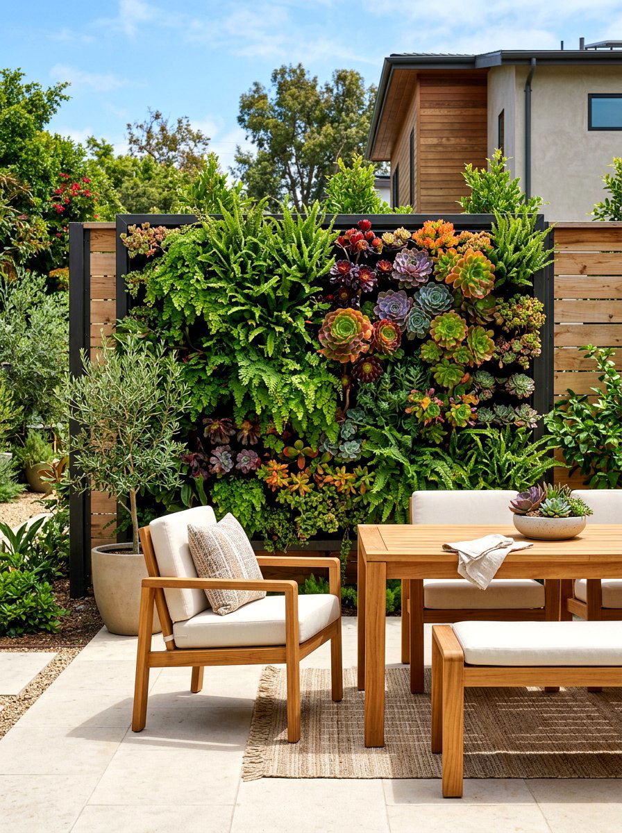 Vertical Garden Wall - 30 courtyard privacy wall ideas