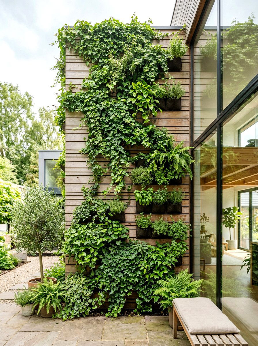 Vertical Garden Wall - 30 greenhouse decorative ideas