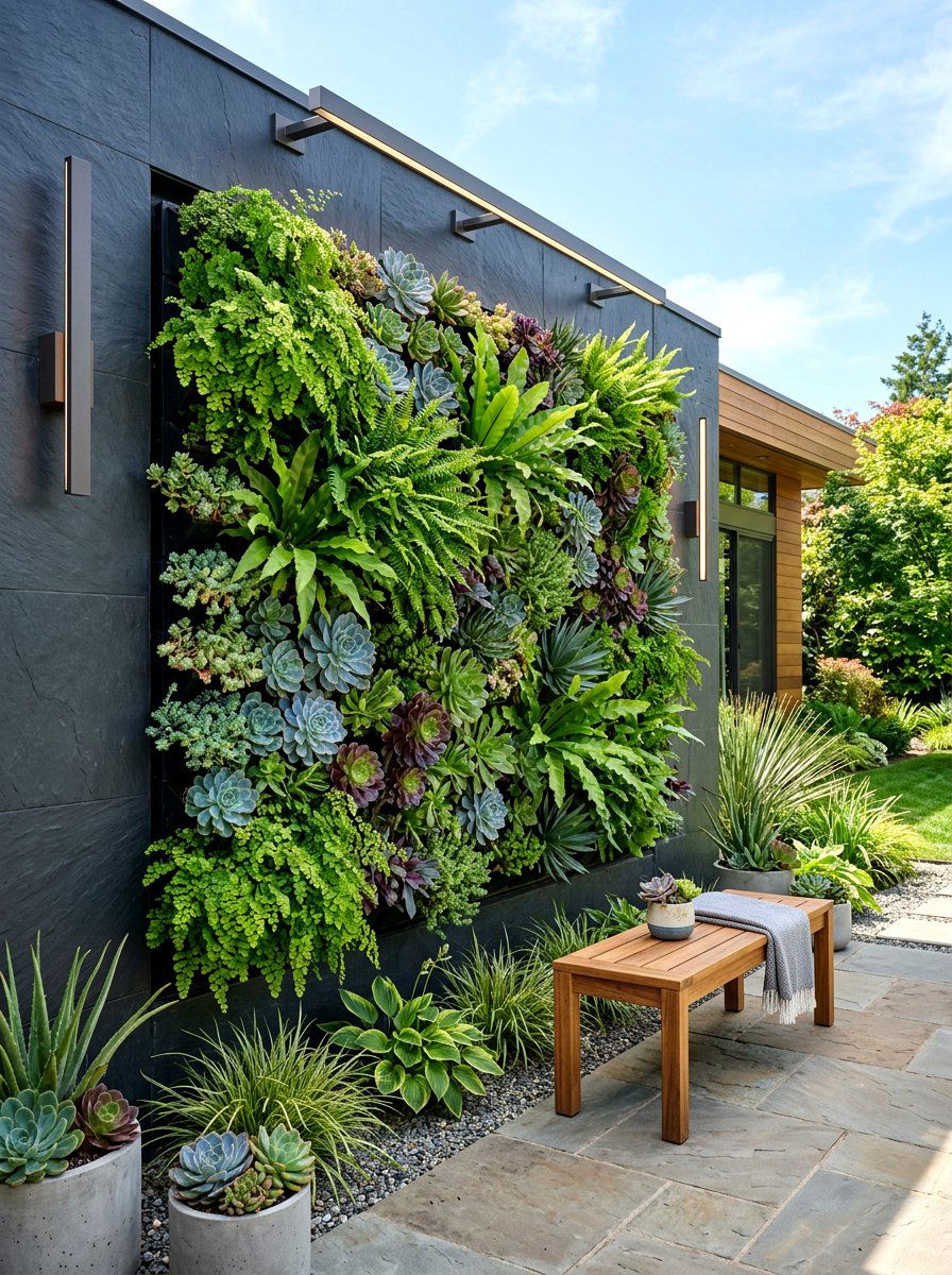 Vertical Garden Wall - 30 indoor outdoor living ideas