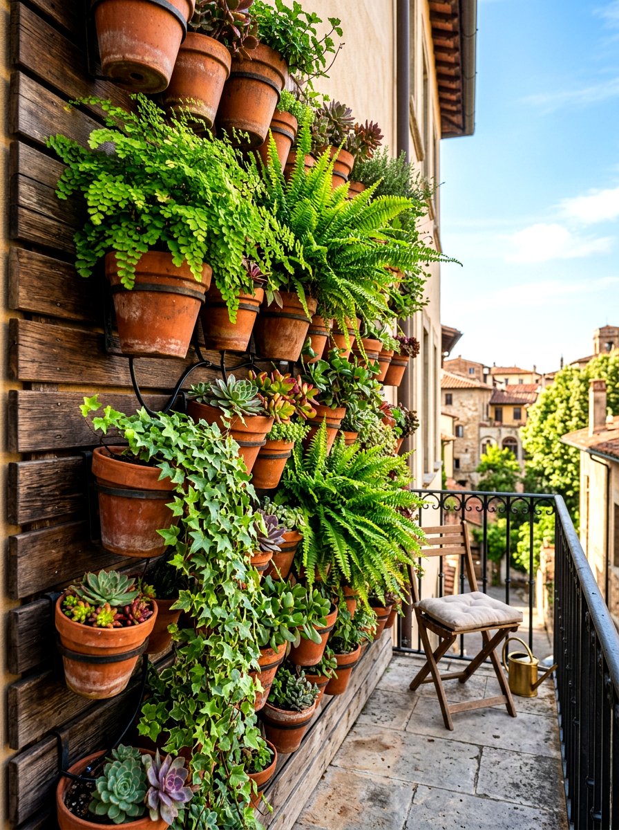 Vertical Garden Wall - 30 narrow balcony ideas