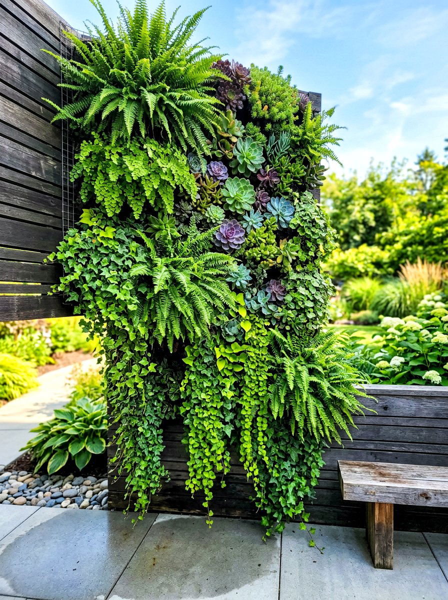 Vertical Garden Wall - 30 outdoor garden decor ideas