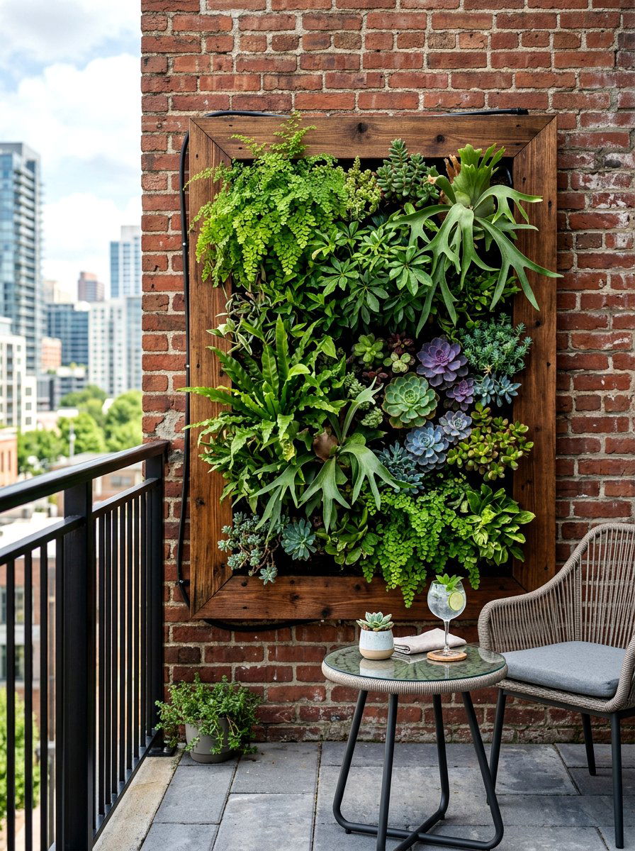 Vertical Garden Wall - 30 backyard entertaining ideas