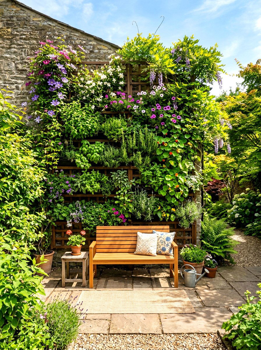 Vertical Garden Wall - 30 patio date night ideas