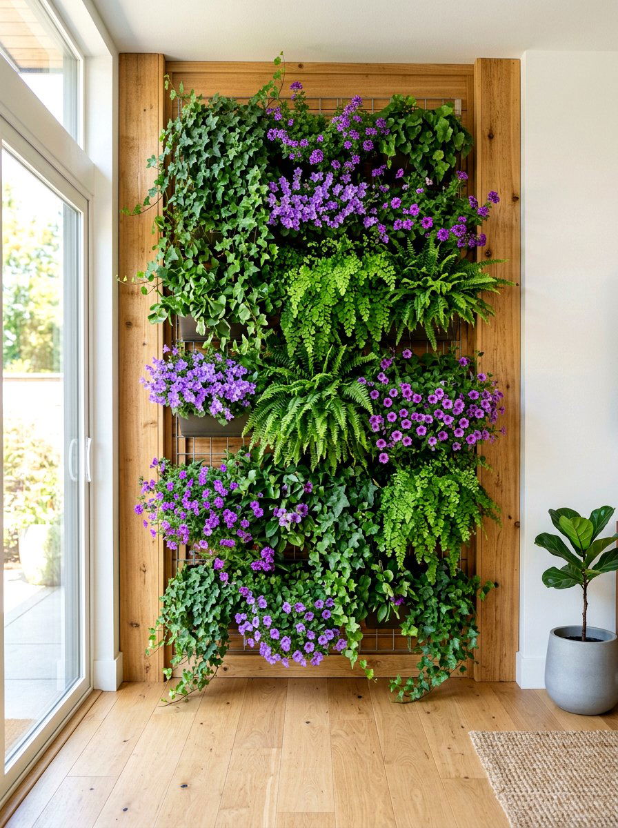 Vertical Garden Wall - 30 patio makeover ideas