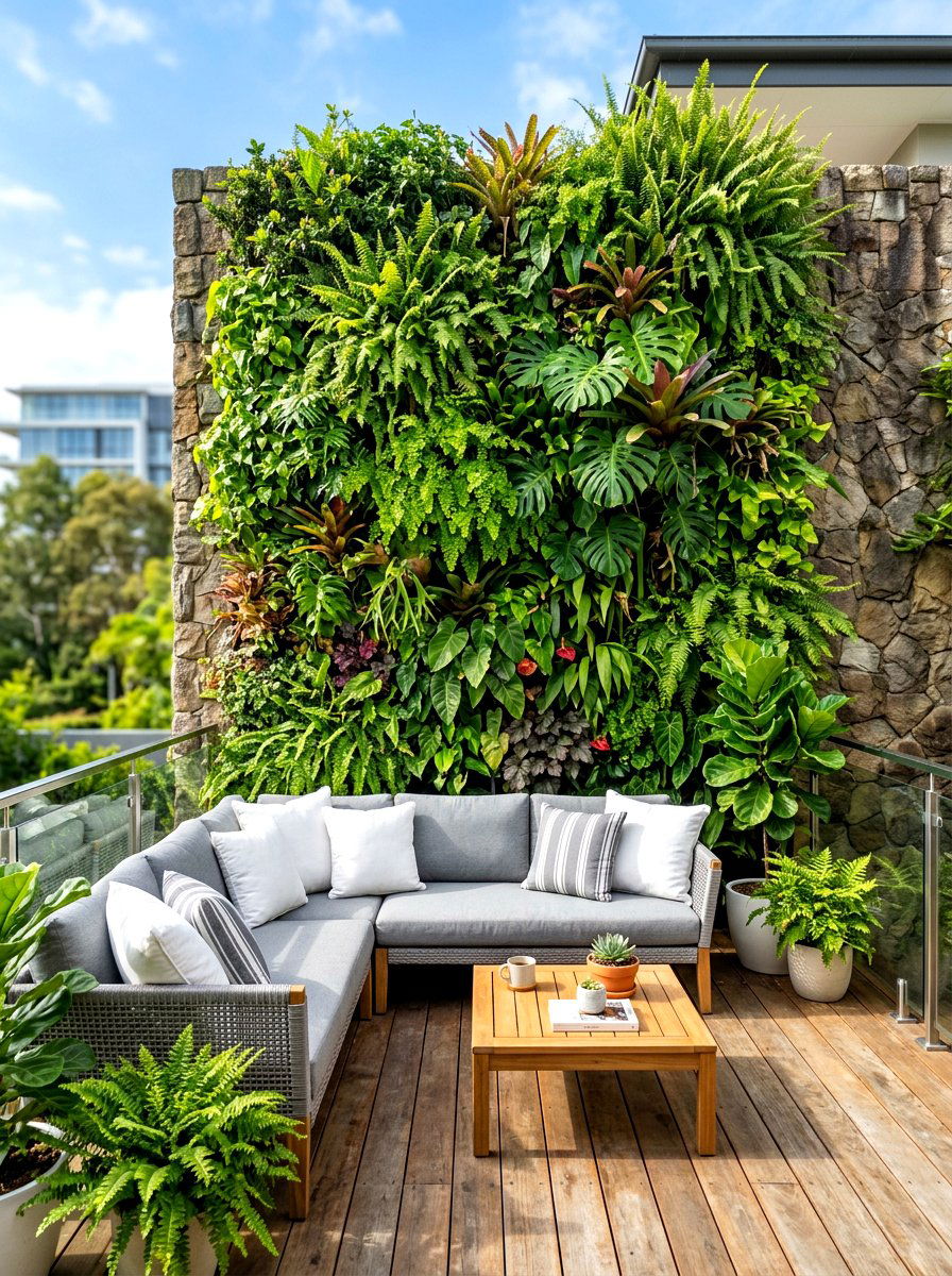 Vertical Garden Wall - 30 patio wall decor ideas