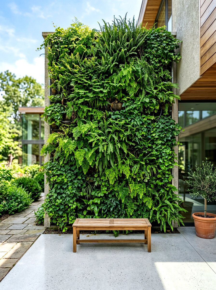 Vertical Garden Wall - 30 rooftop garden ideas