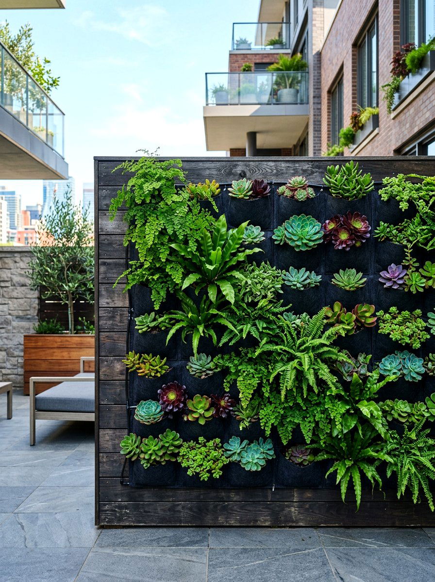 Vertical Garden Wall - 30 backyard makeover ideas