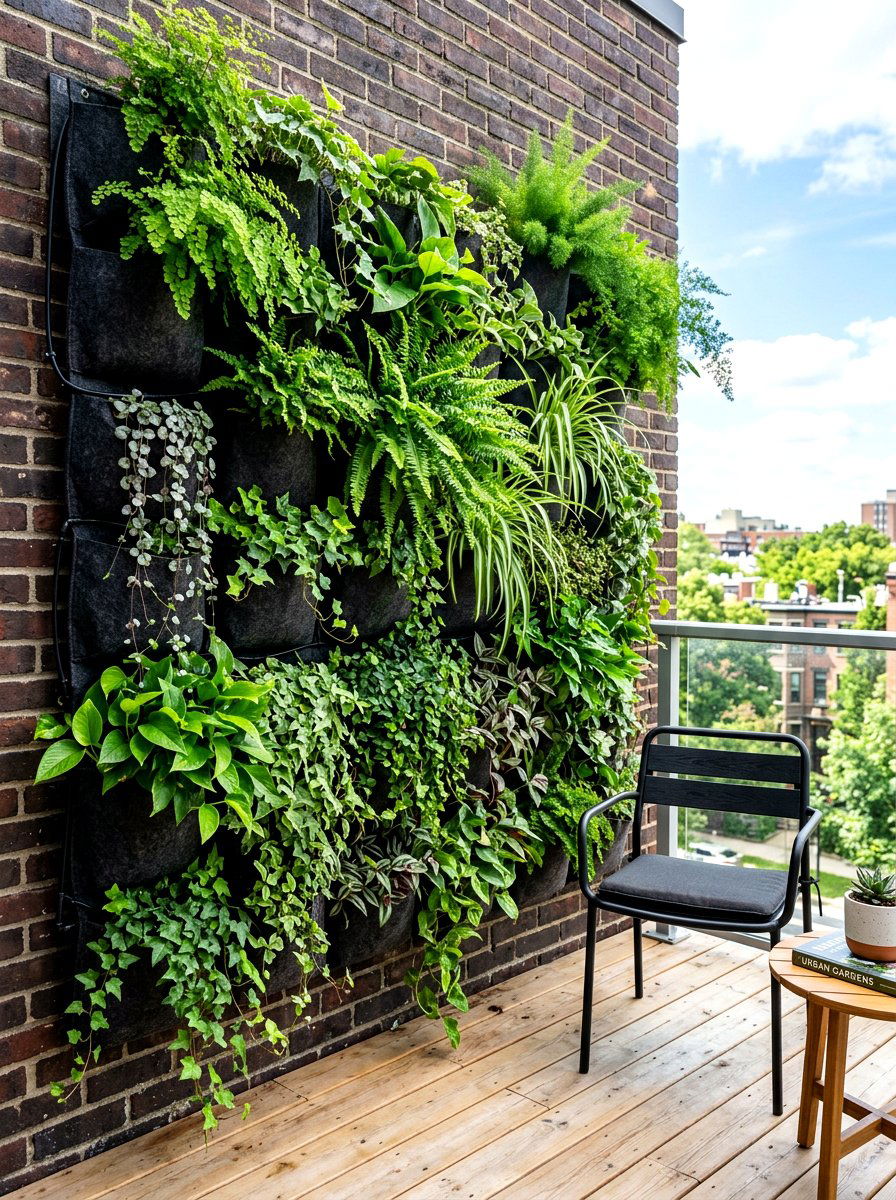 Vertical Garden Wall - 30 small terrace garden ideas