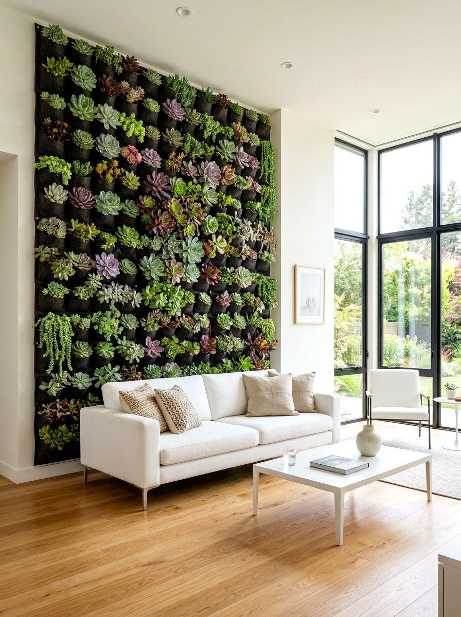 Vertical Garden Wall - 30 succulent planter ideas