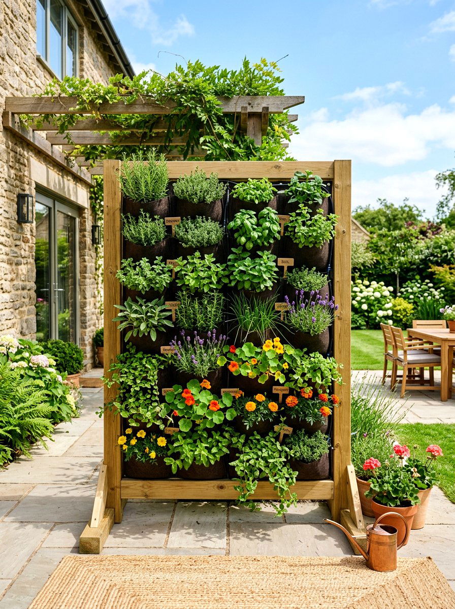 Vertical Garden Wall - 30 trash bin screen ideas