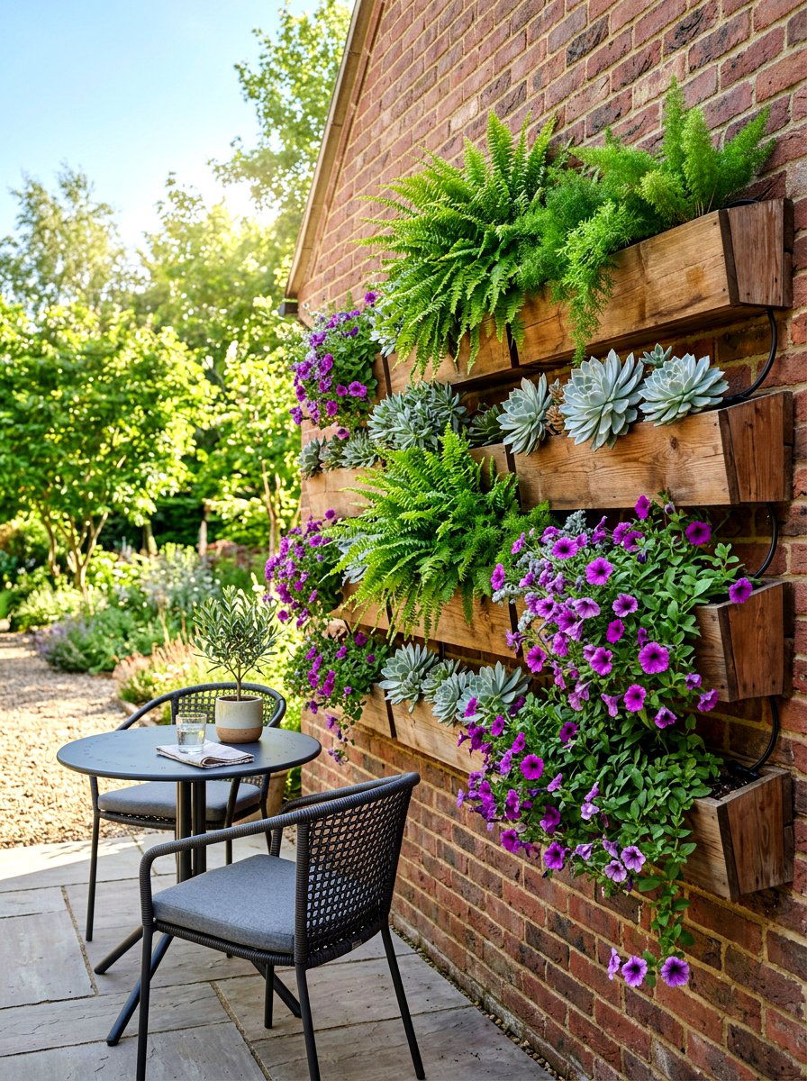 Vertical Garden Wall - 30 intimate patio ideas