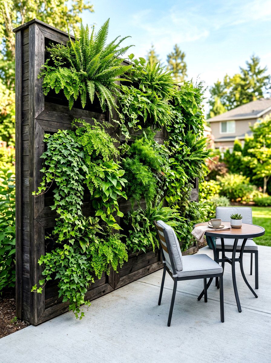 Vertical Garden Wall - 30 viral backyard ideas