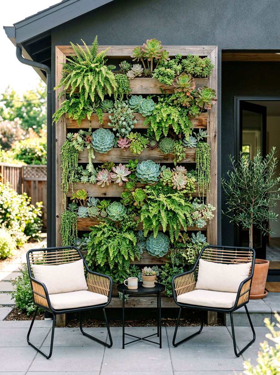Vertical Garden Wall - 30 viral front porch ideas