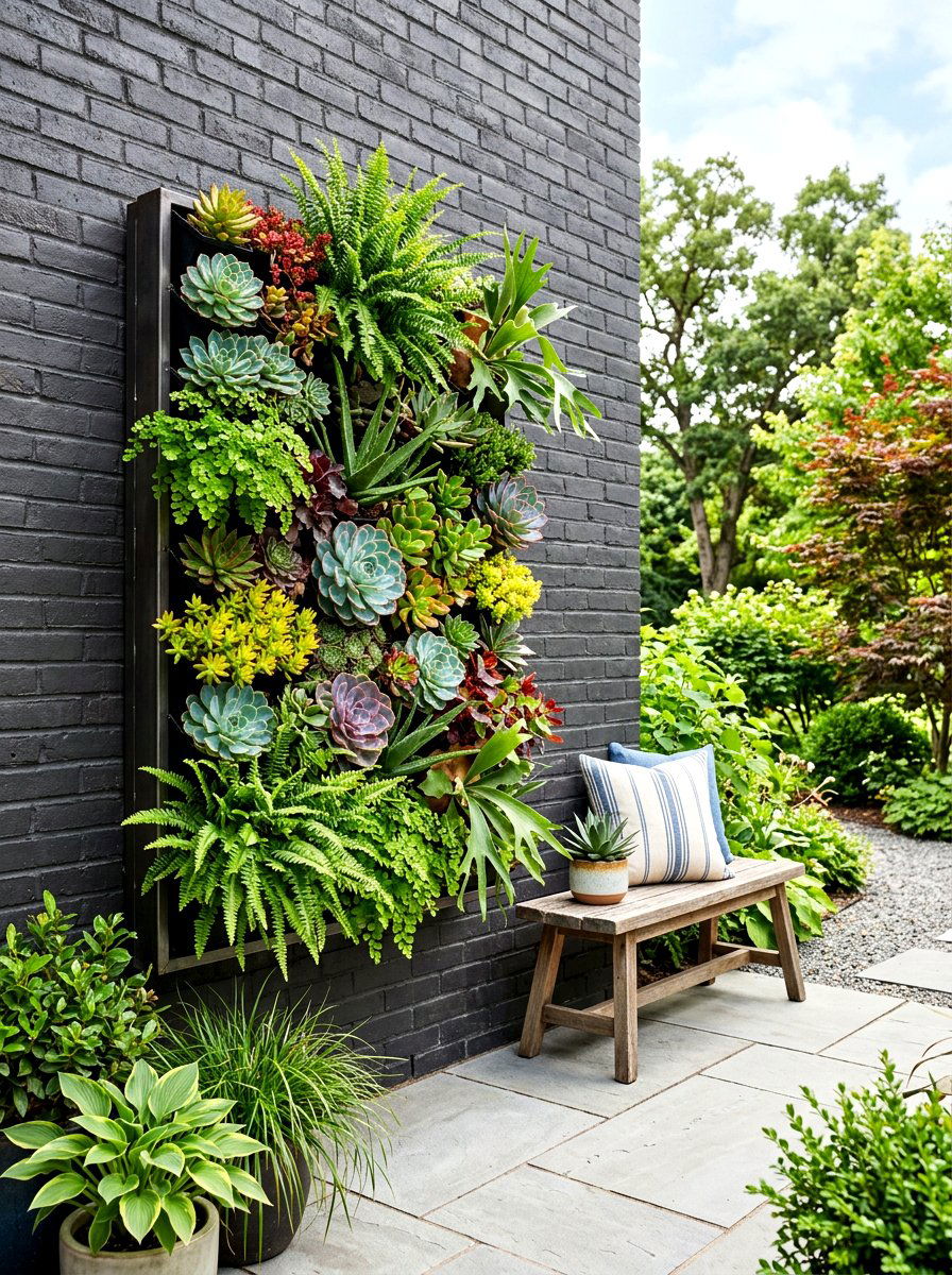 Vertical Garden Wall Planter - 30 private backyard oasis ideas