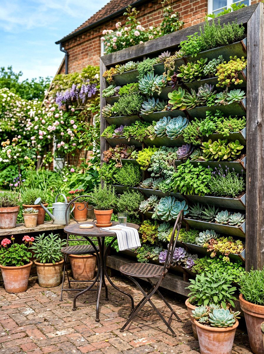 Vertical Garden Wall Screen - 30 patio corner screen ideas