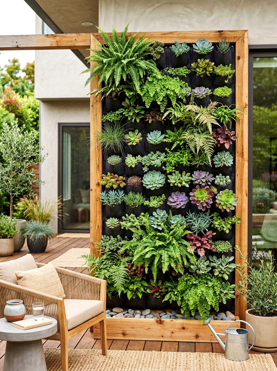 Vertical Garden Wall - 30 AC unit landscaping ideas