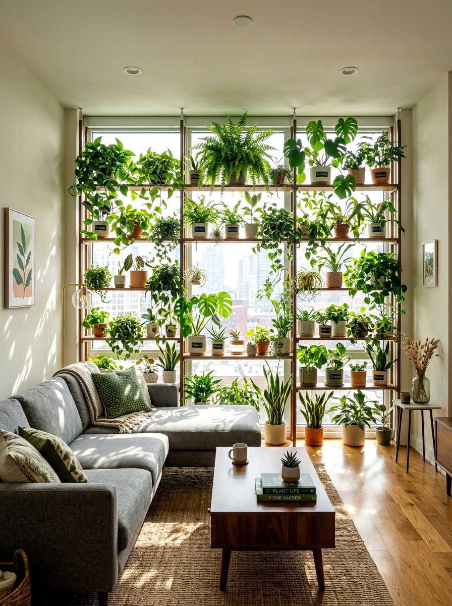 Vertical Garden Window Shelf - 30 plant shelf window ideas