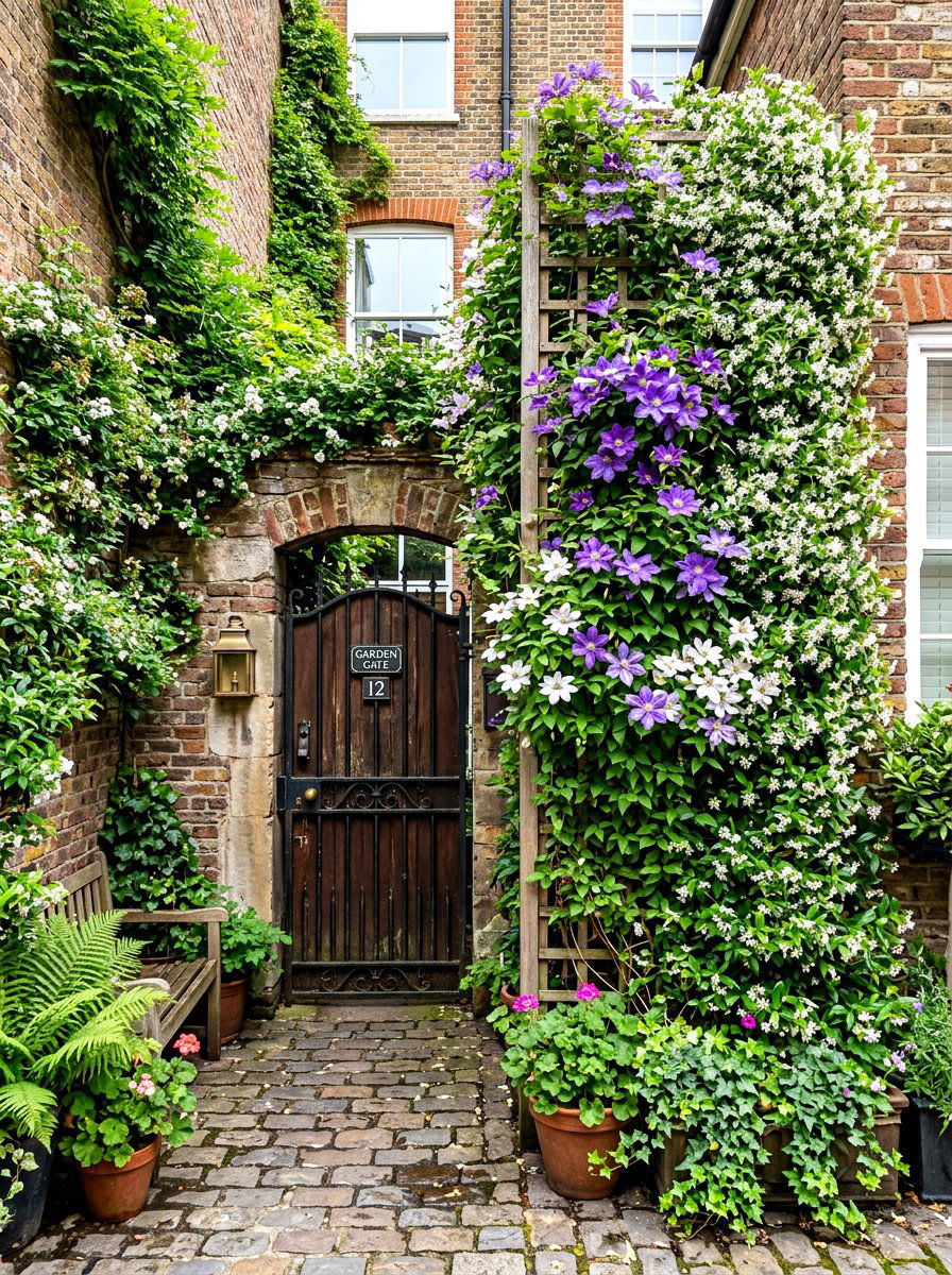 Vertical Gate Garden - 30 front gate flower bed ideas