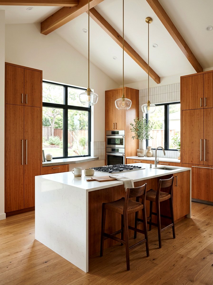 Vertical Grain Wood Kitchen Cabinets - 30 warm wood kitchen cabinets ideas