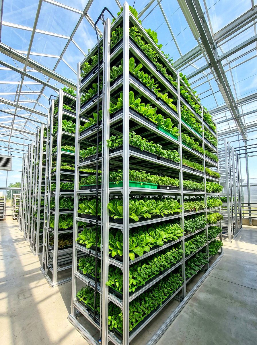 Vertical Greenhouse Shelving - 30 greenhouse shelving layout ideas