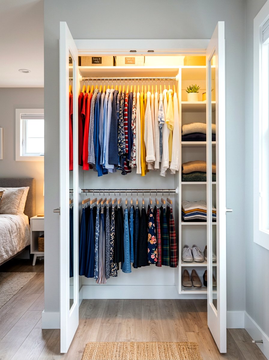 Vertical Hanging Rod - 30 closet organization ideas