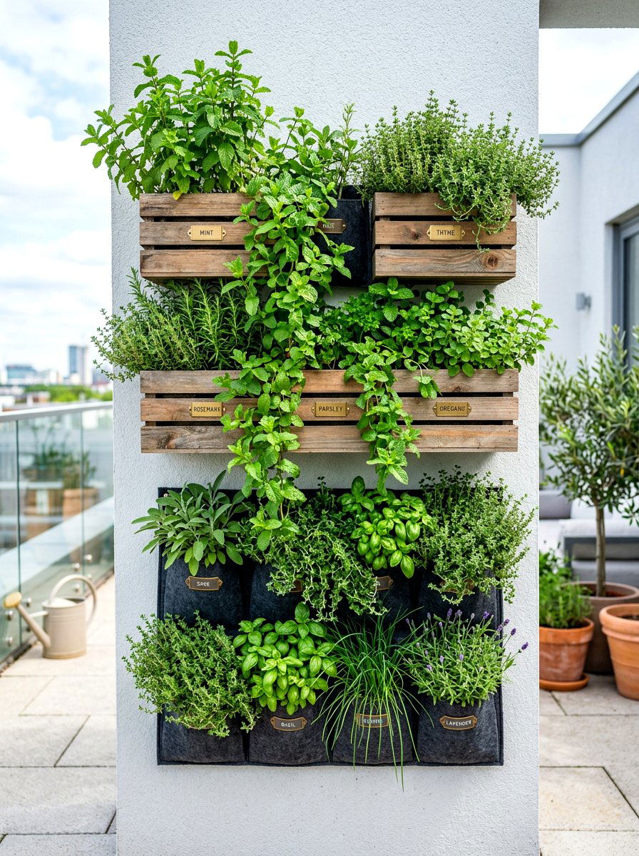 Vertical Herb Garden - 30 tea herb garden ideas