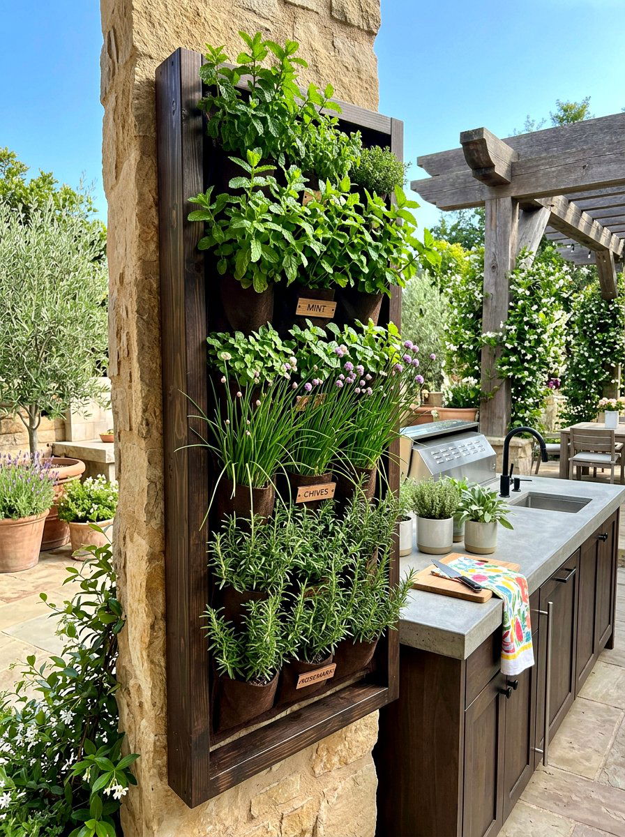 Vertical Herb Garden Planter - 30 elevated garden bed ideas