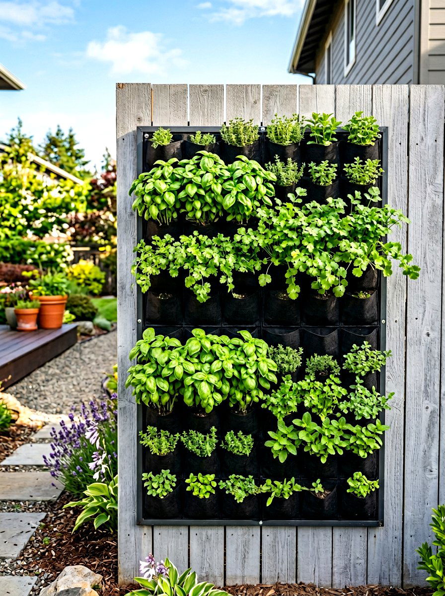 Vertical Herb Garden Wall - 30 herb garden corner ideas