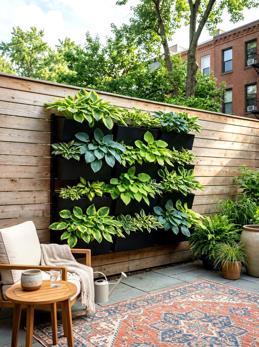 Vertical Hosta Planter - 30 hosta garden ideas