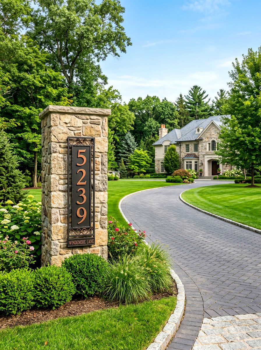 Vertical House Number Sign - 30 house number sign ideas luxury