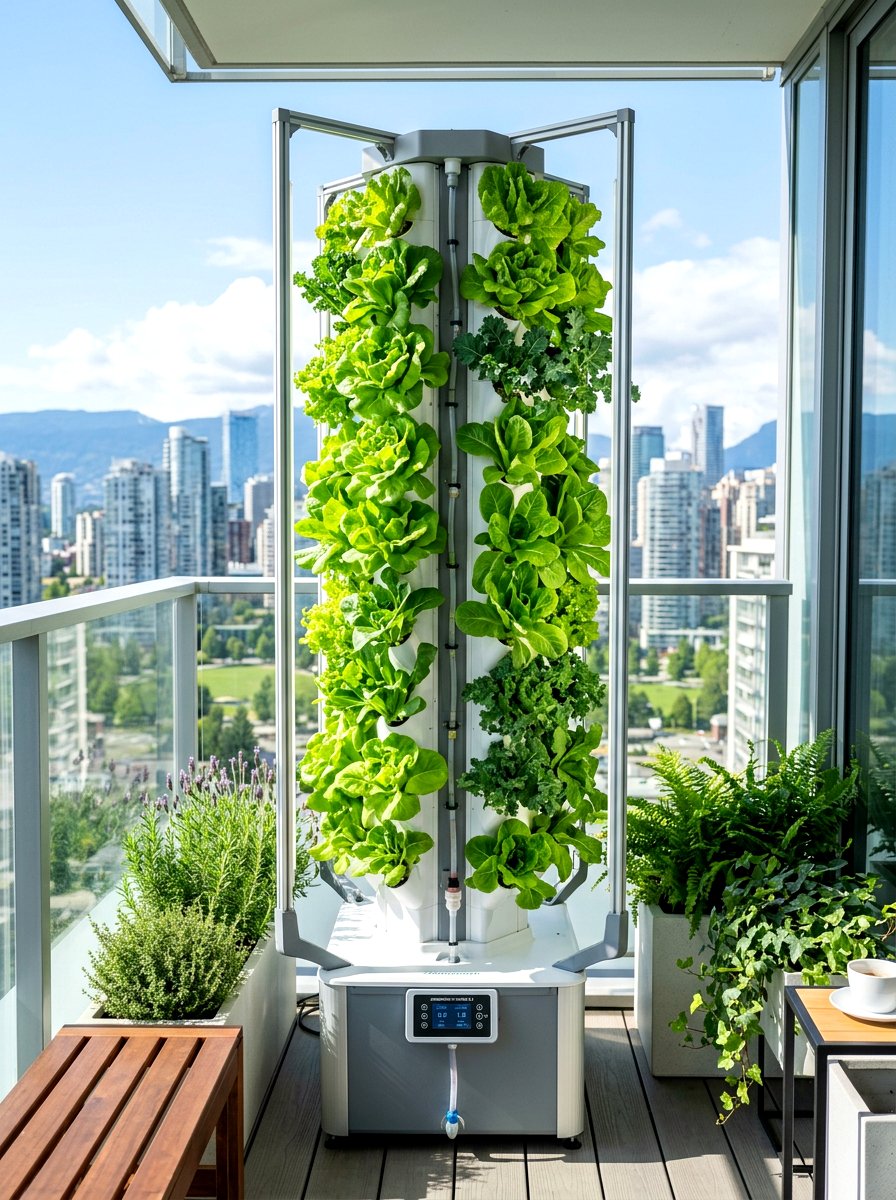 Vertical Hydroponic System - 30 balcony vertical garden ideas
