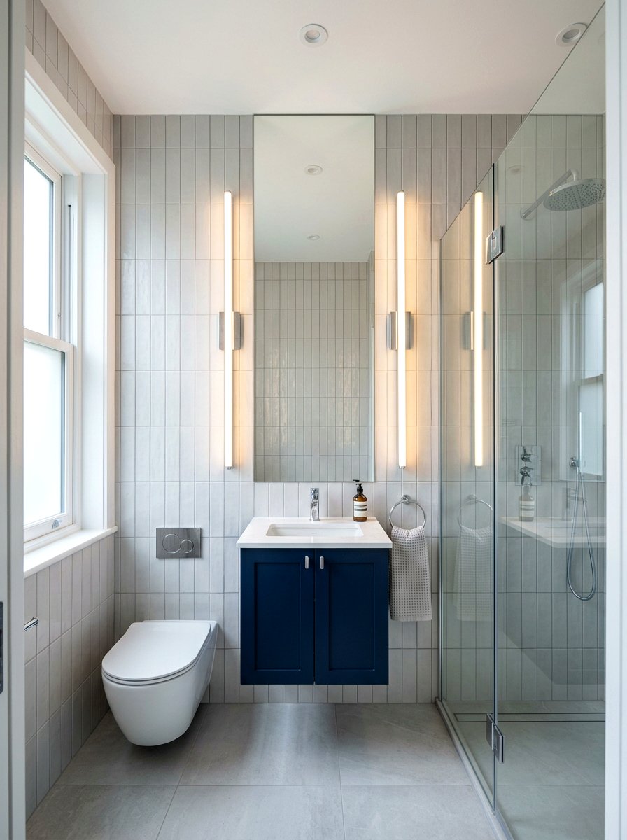 Vertical Linear Light - 30 vanity lighting ideas