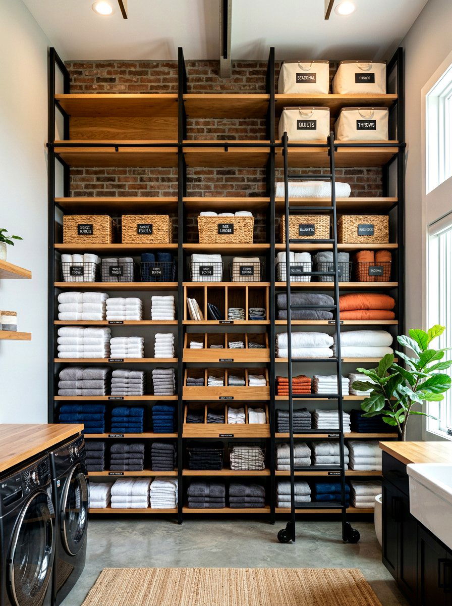 Vertical Linen Storage - 30 linen closet ideas