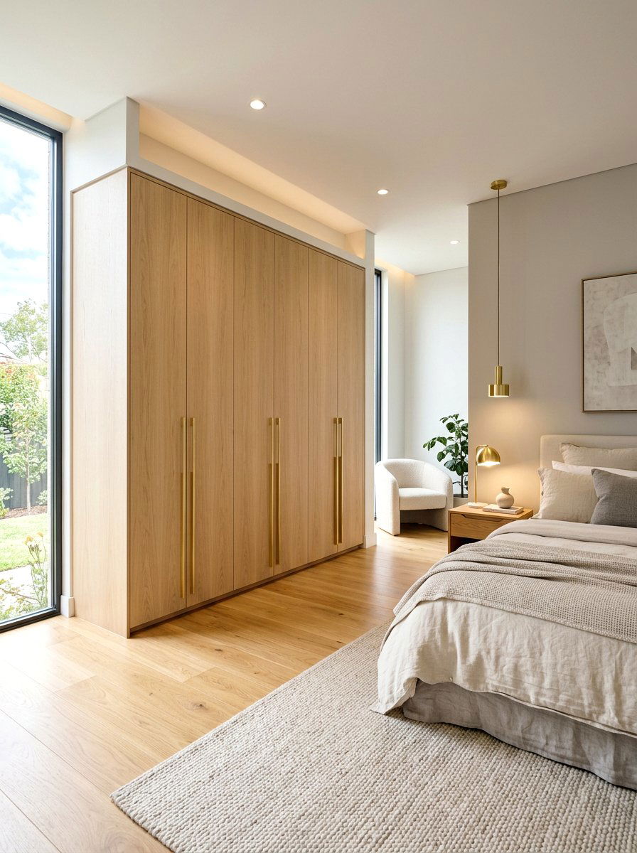 Vertical Long Pulls Wardrobe - 30 long pull cabinet ideas